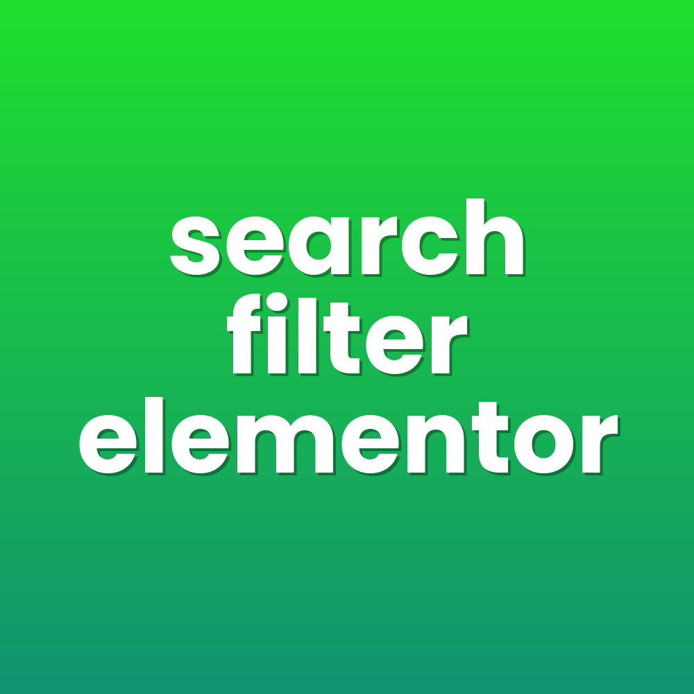 search filter elementor