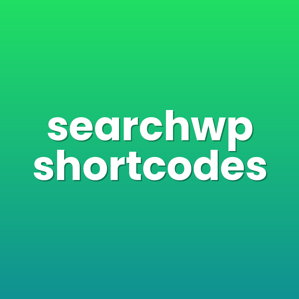 searchwp shortcodes