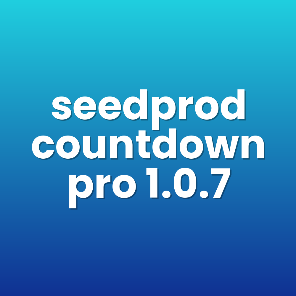 seedprod countdown pro 1.0.7
