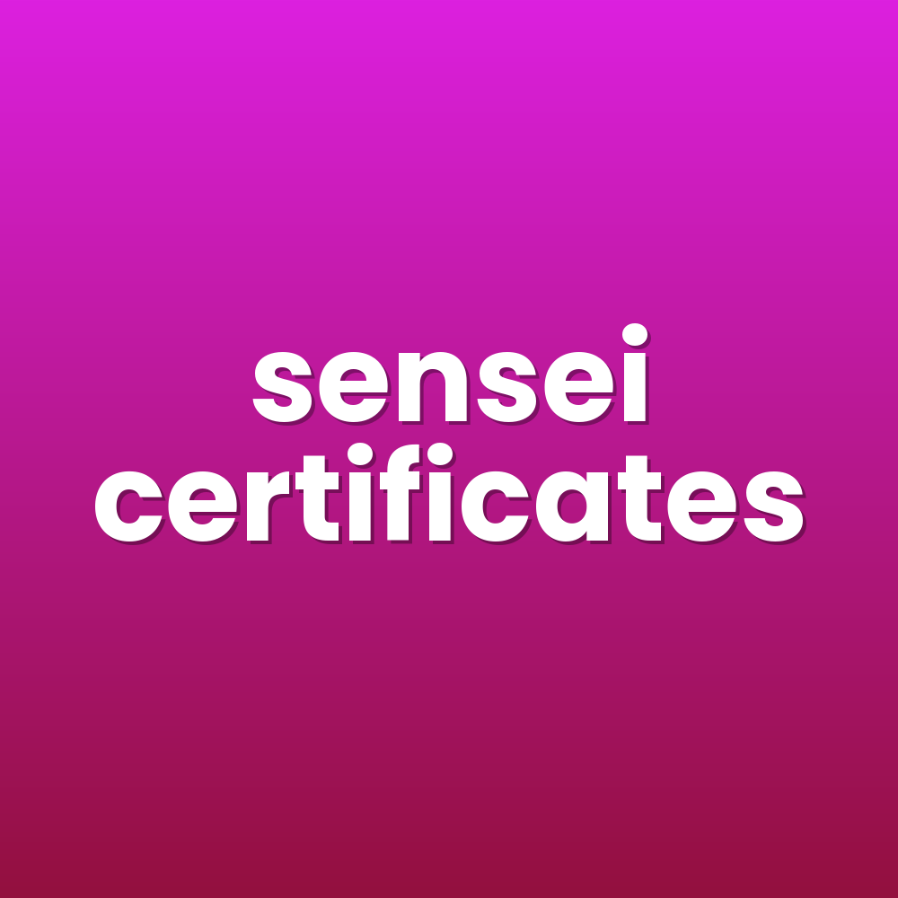 sensei certificates