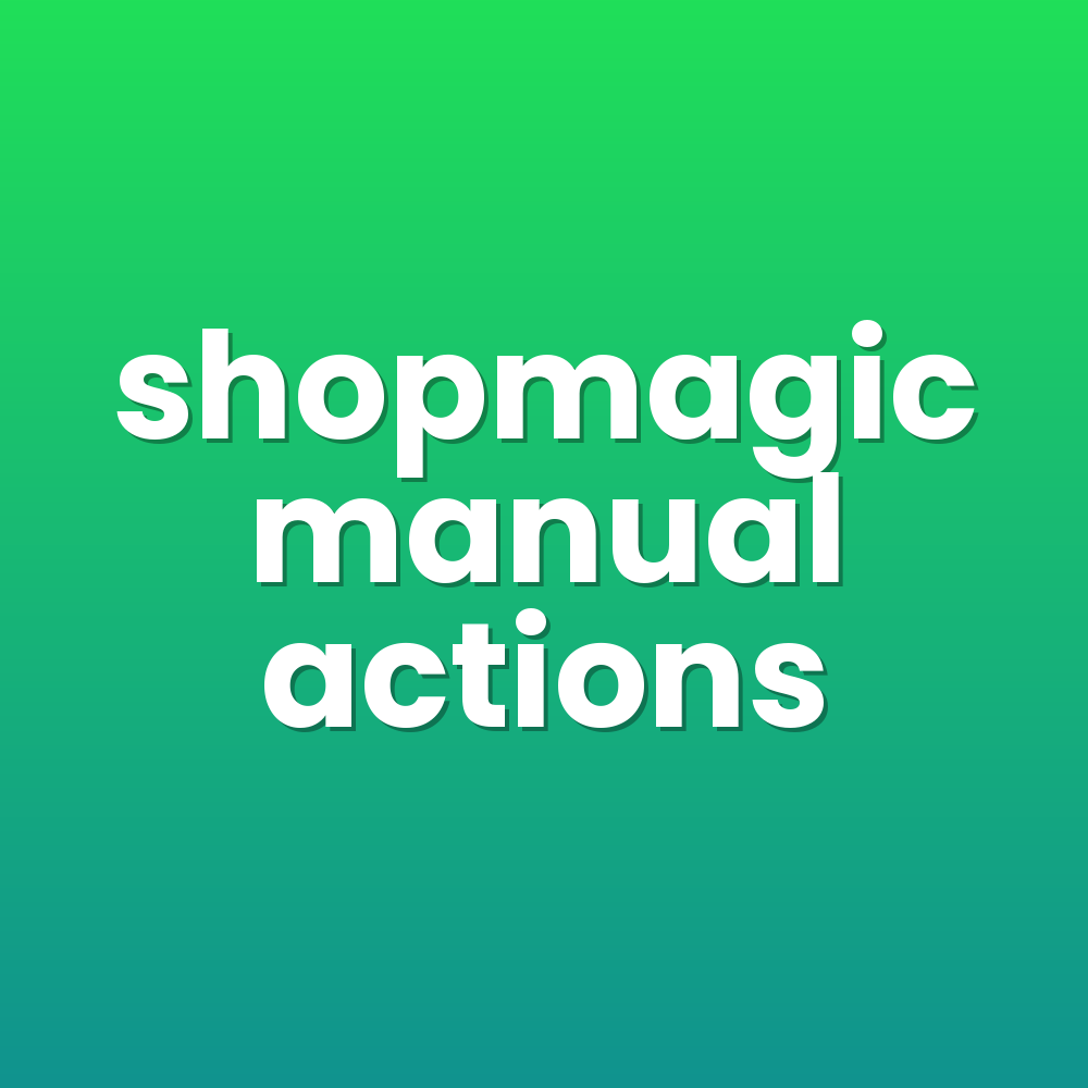 shopmagic manual actions