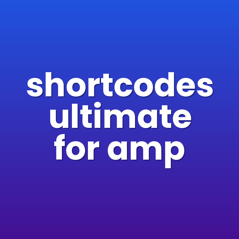 shortcodes ultimate for amp