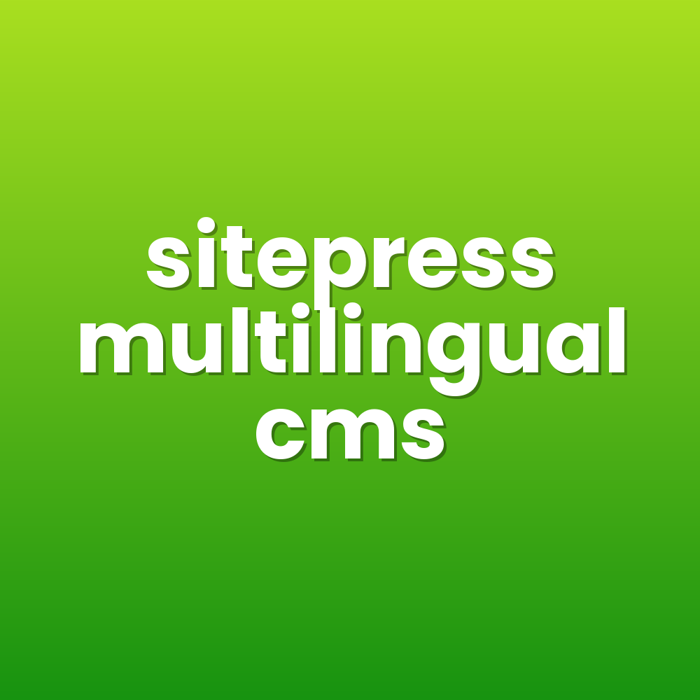 sitepress multilingual cms
