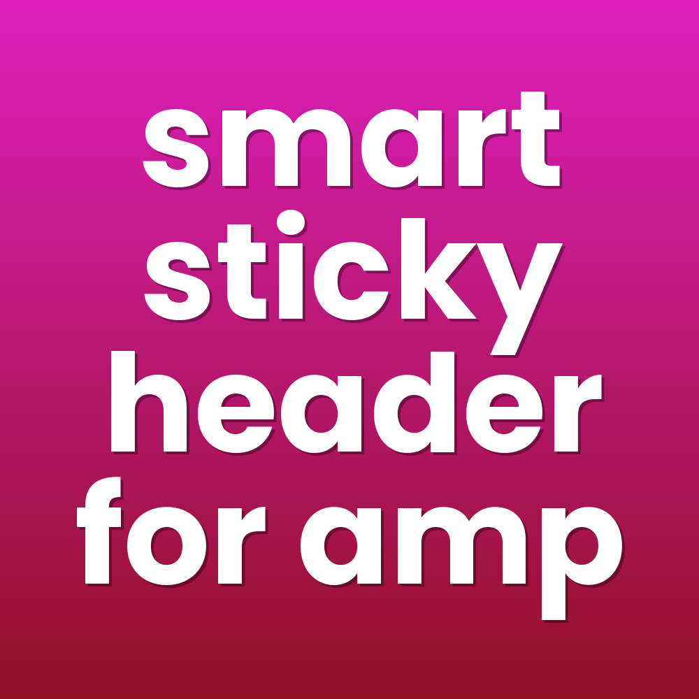 smart sticky header for amp