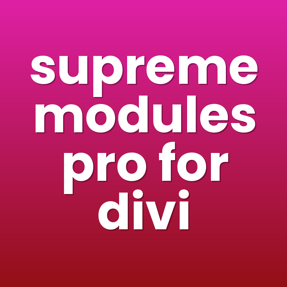 supreme modules pro for divi