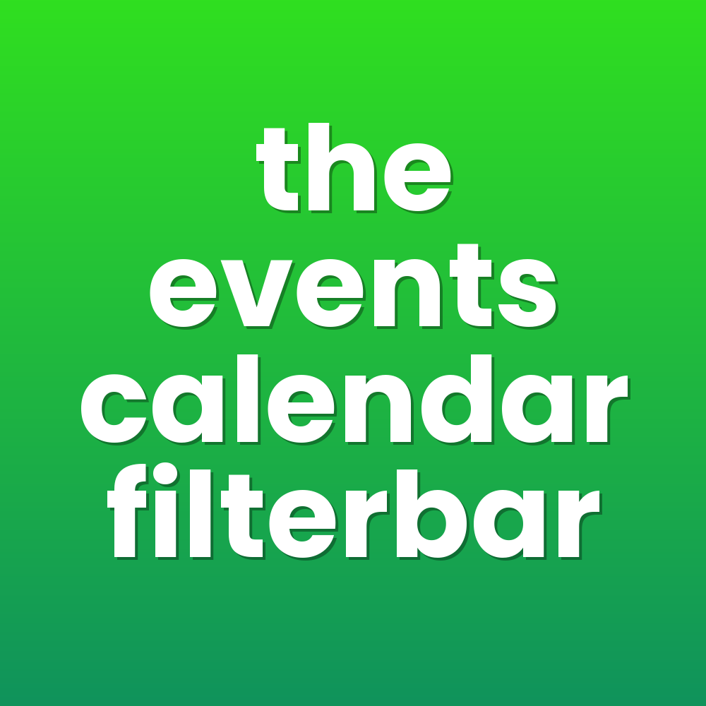 the events calendar filterbar
