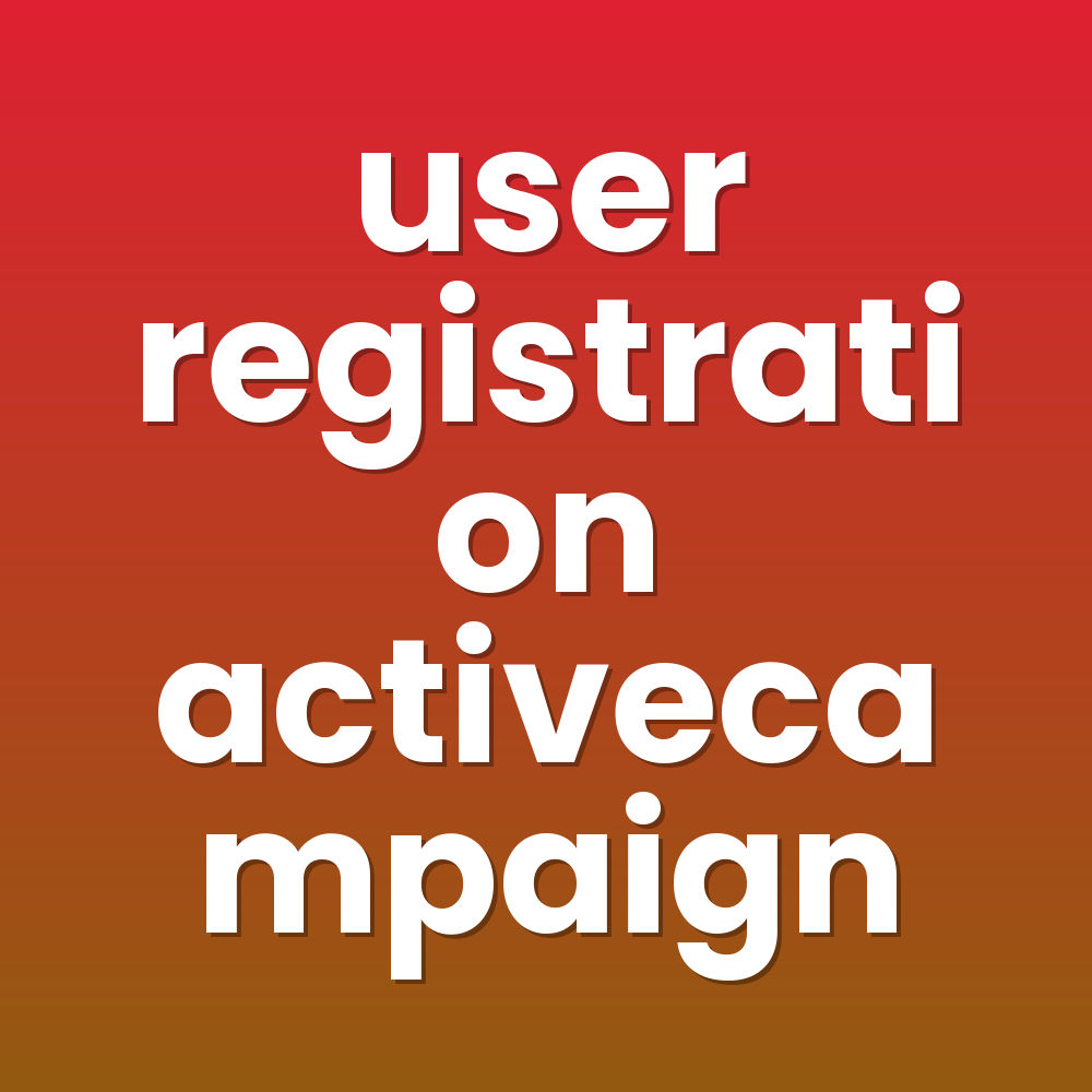 user registration activecampaign
