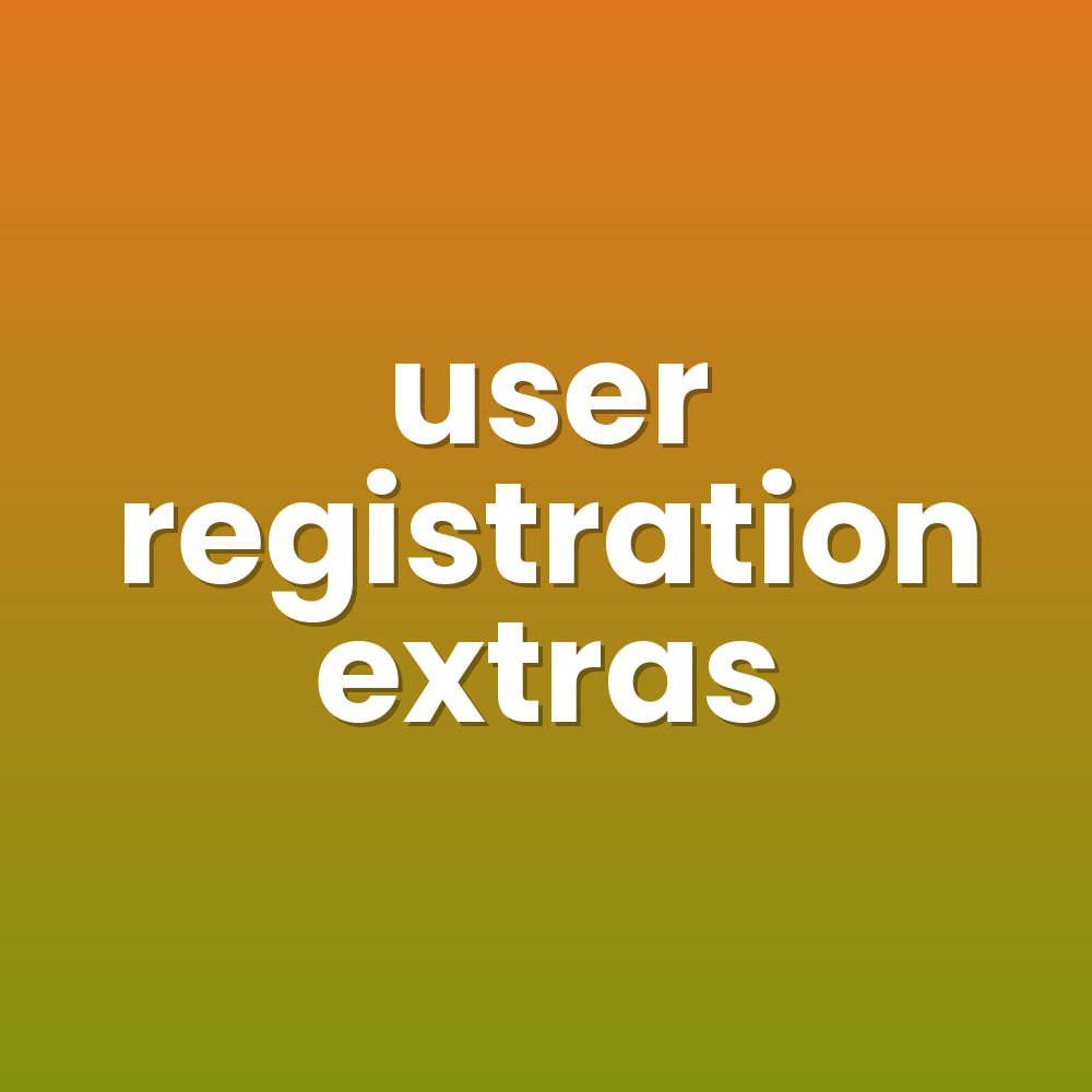 user registration extras