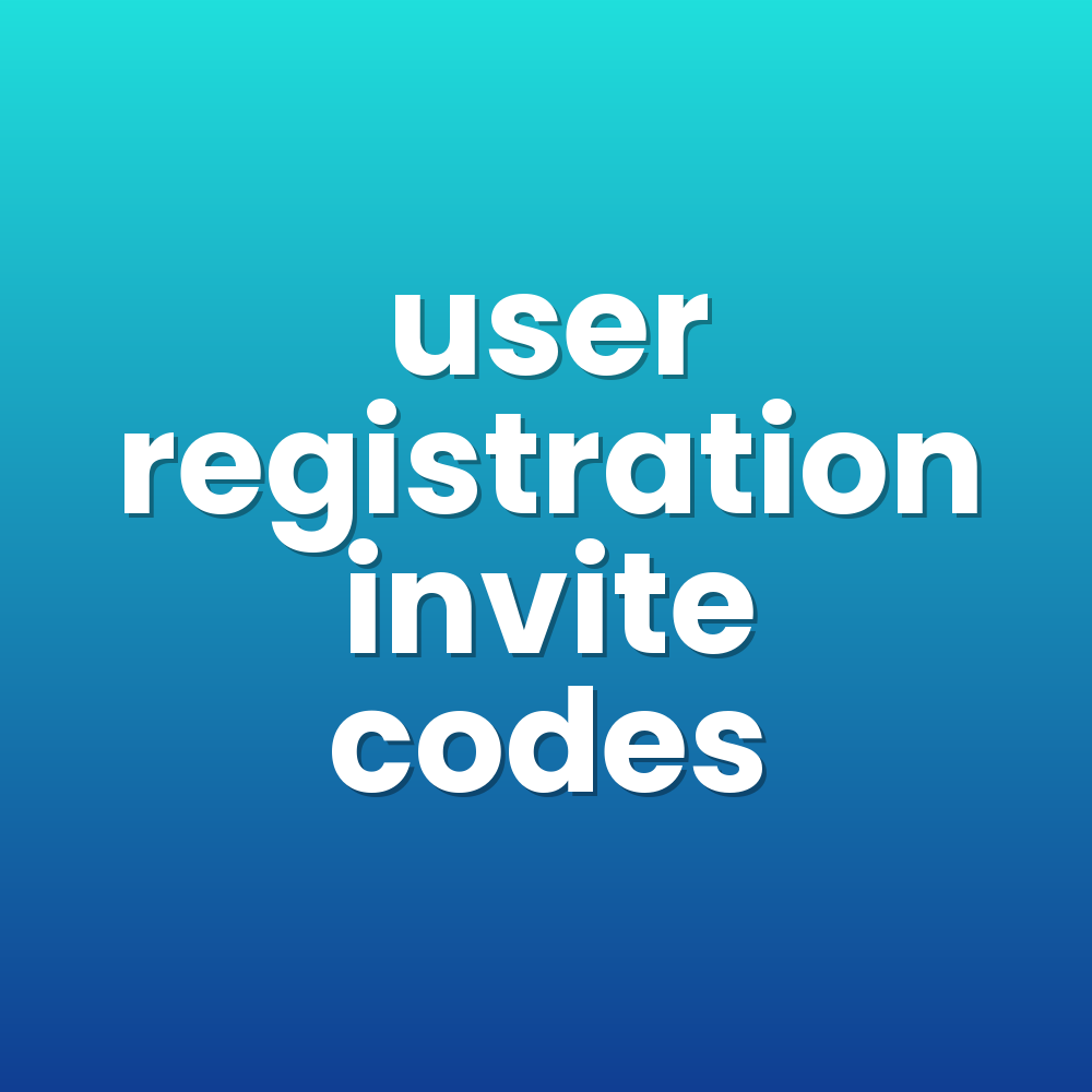 user registration invite codes