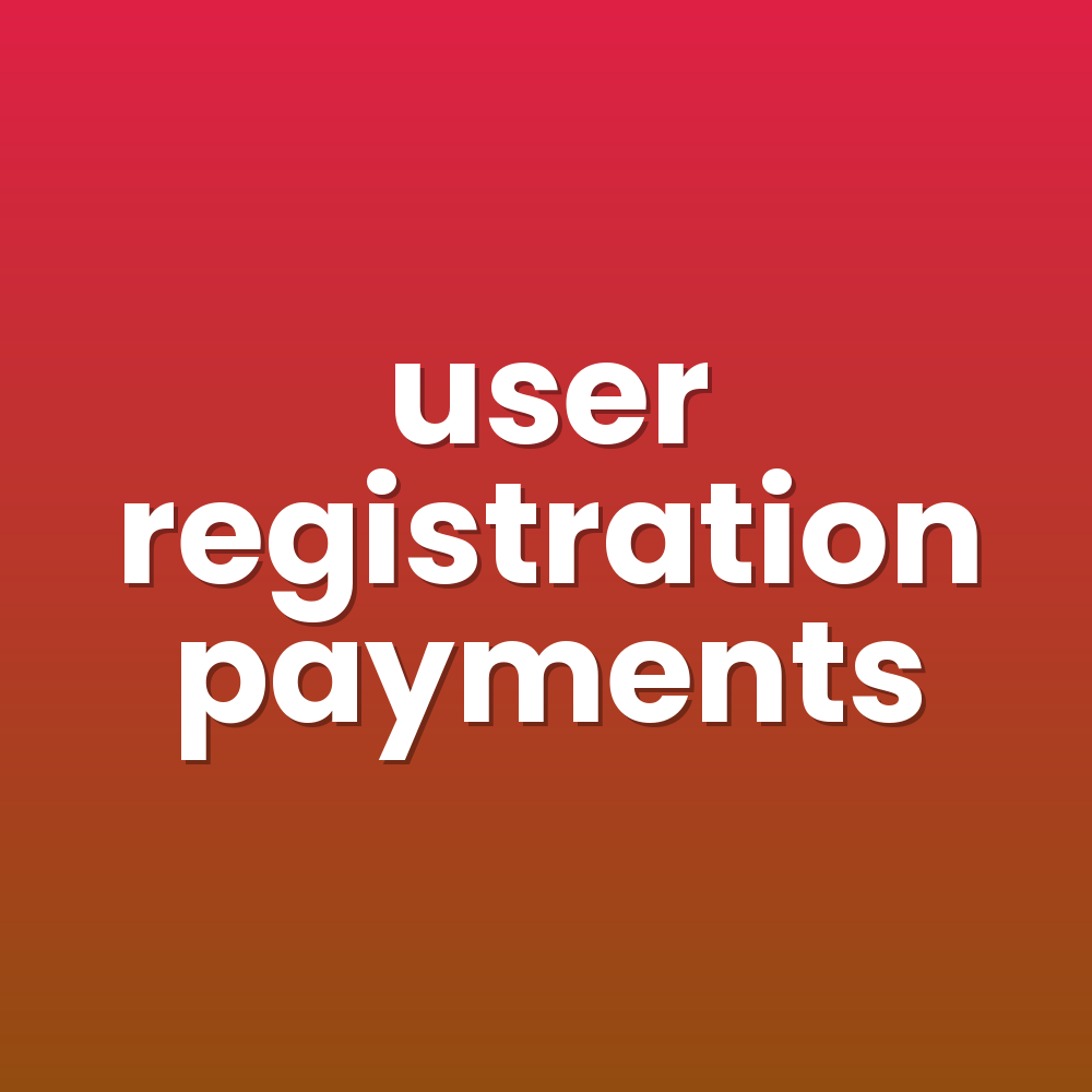 user registration payments
