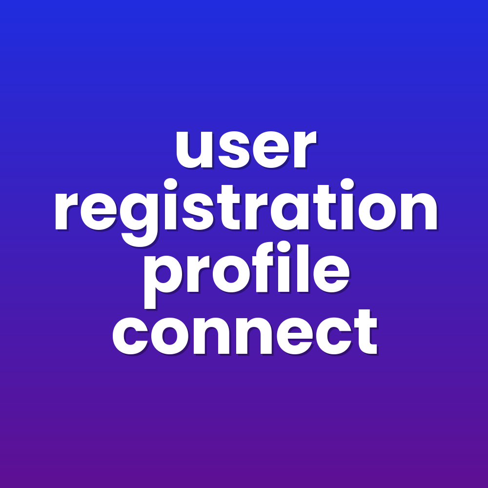 user registration profile connect
