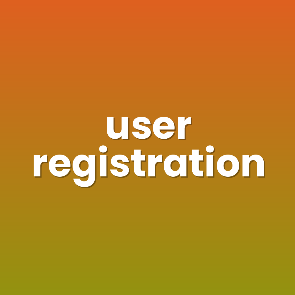 user registration