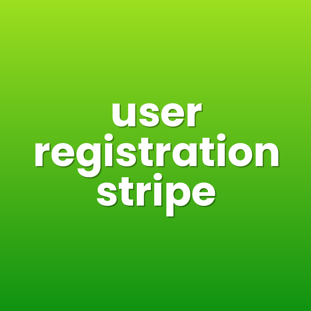 user registration stripe