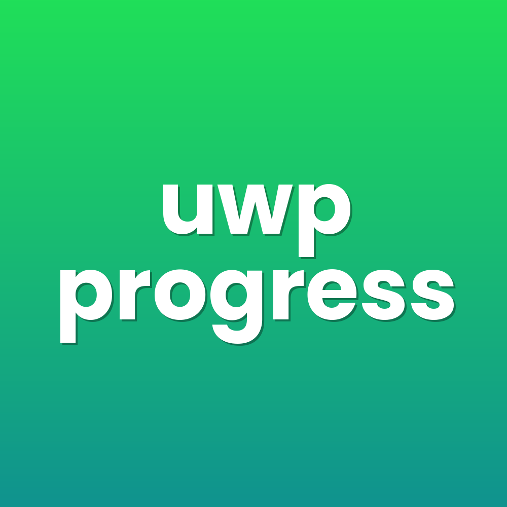 uwp progress