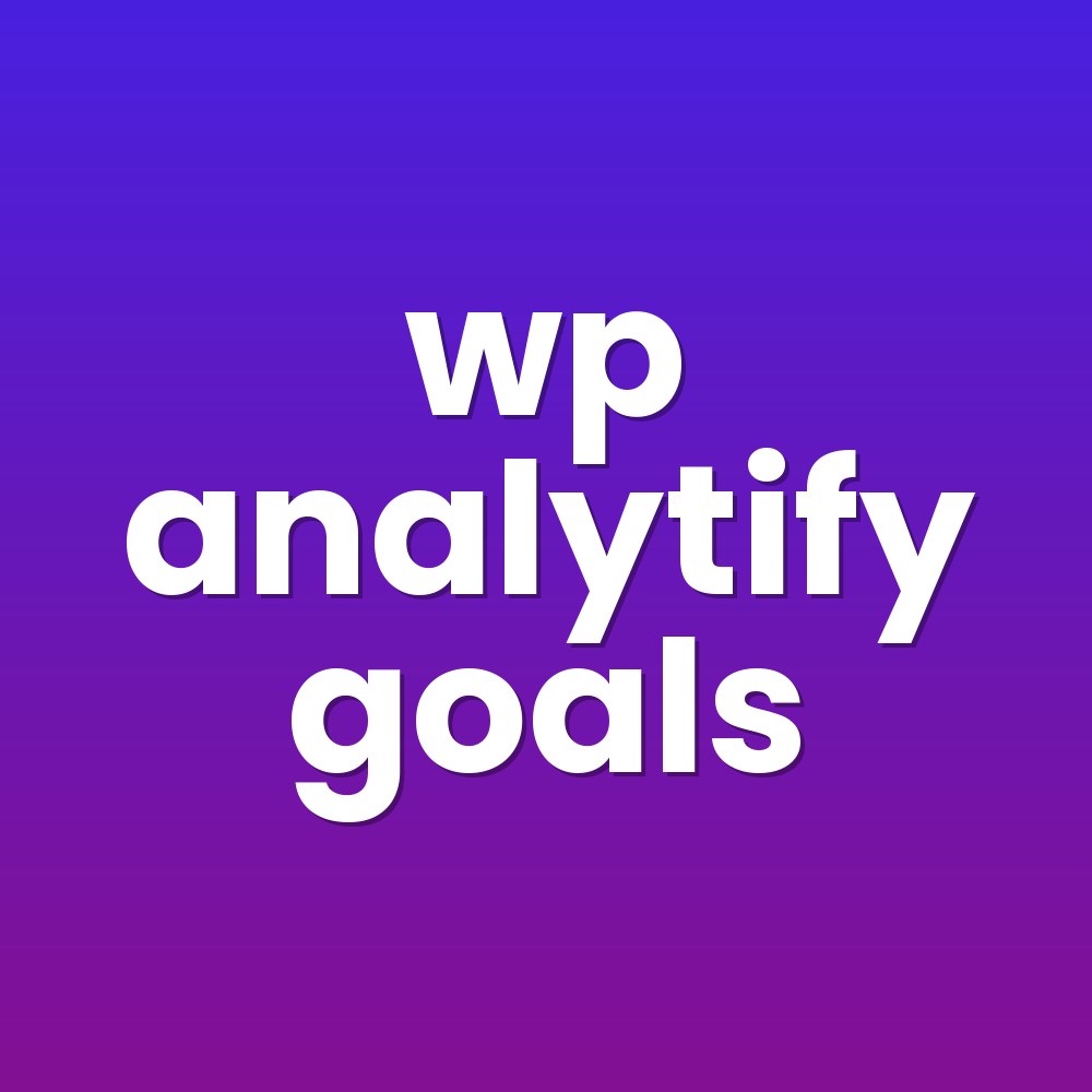 wp analytify goals