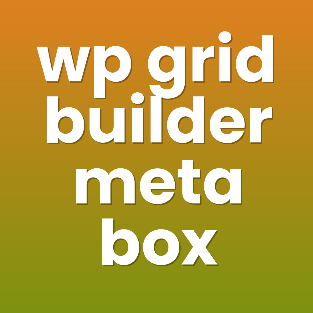 wp grid builder meta box