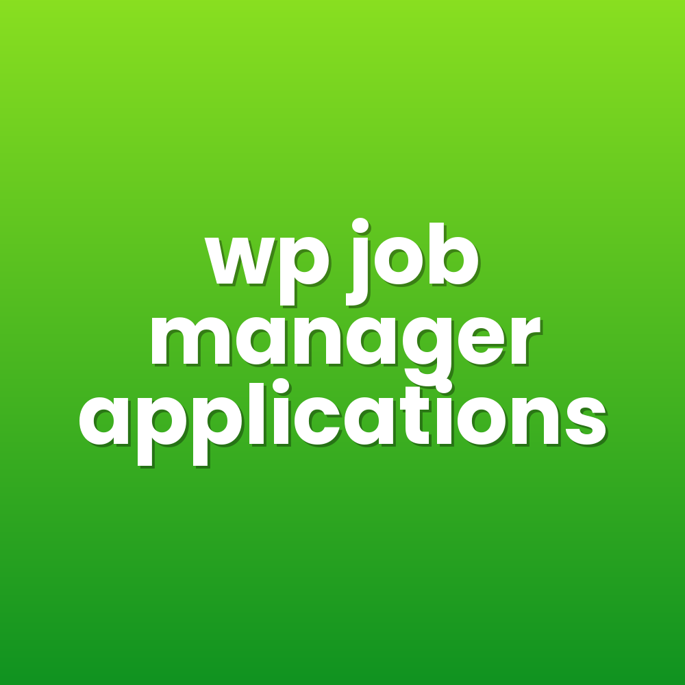 wp job manager applications