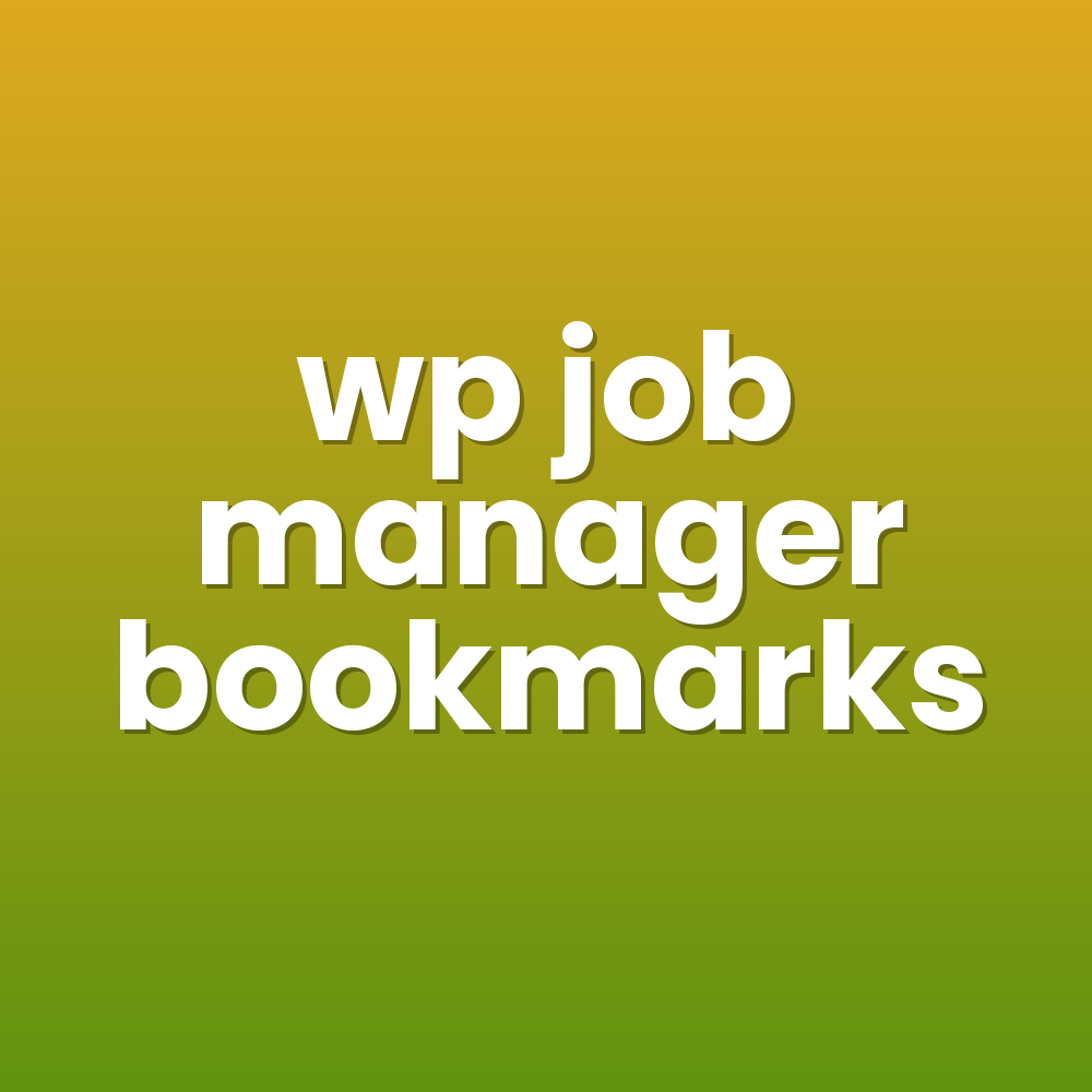 wp job manager bookmarks