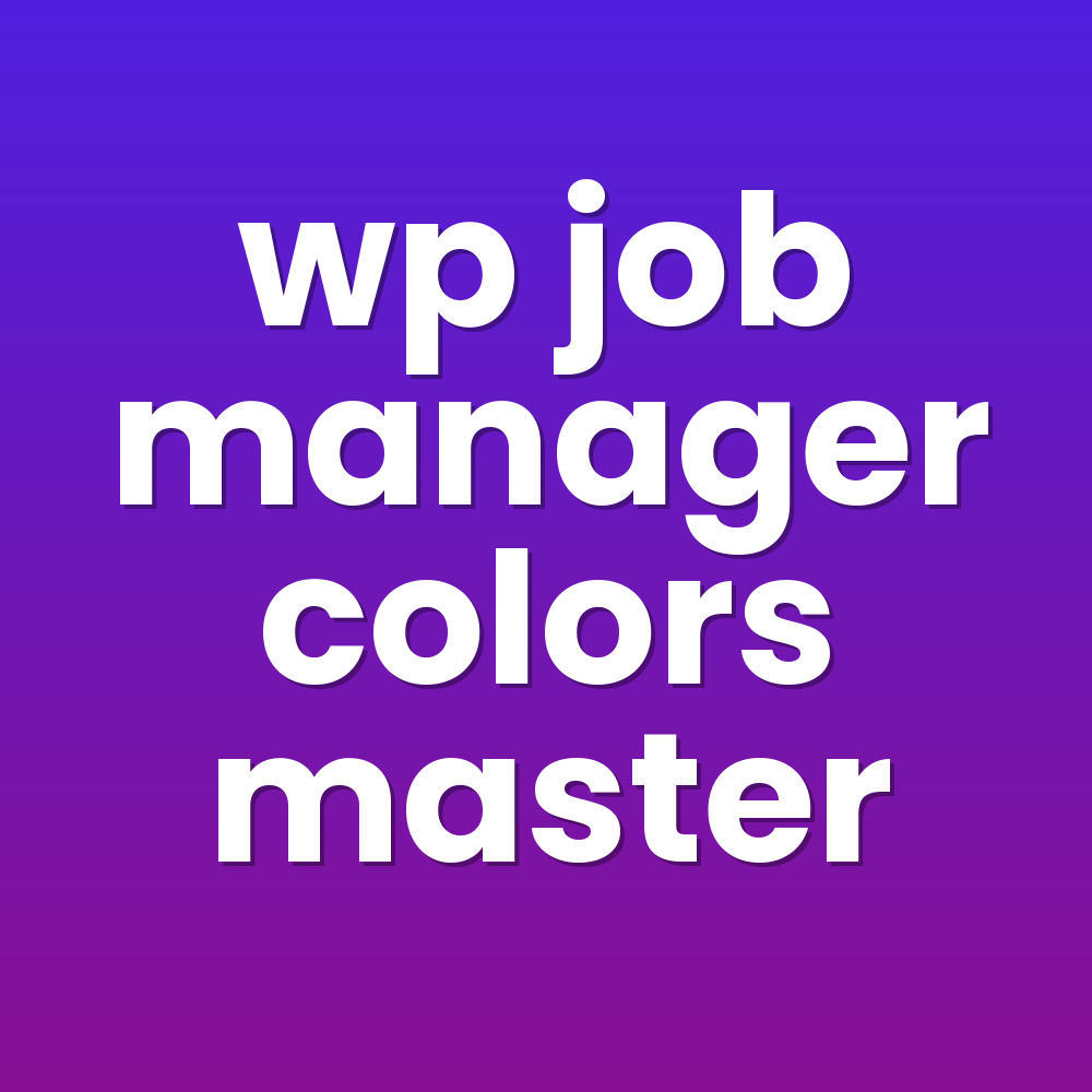 wp job manager colors master