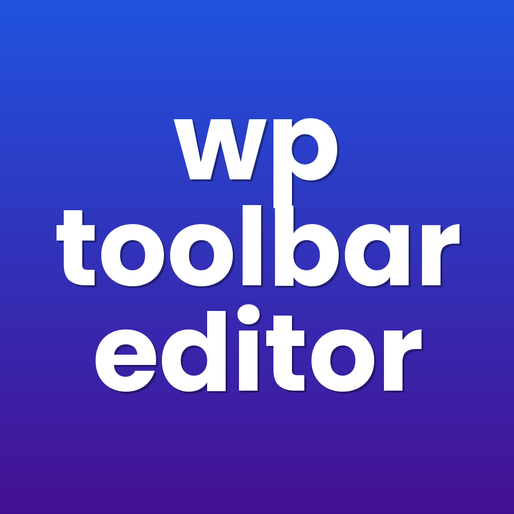 wp toolbar editor