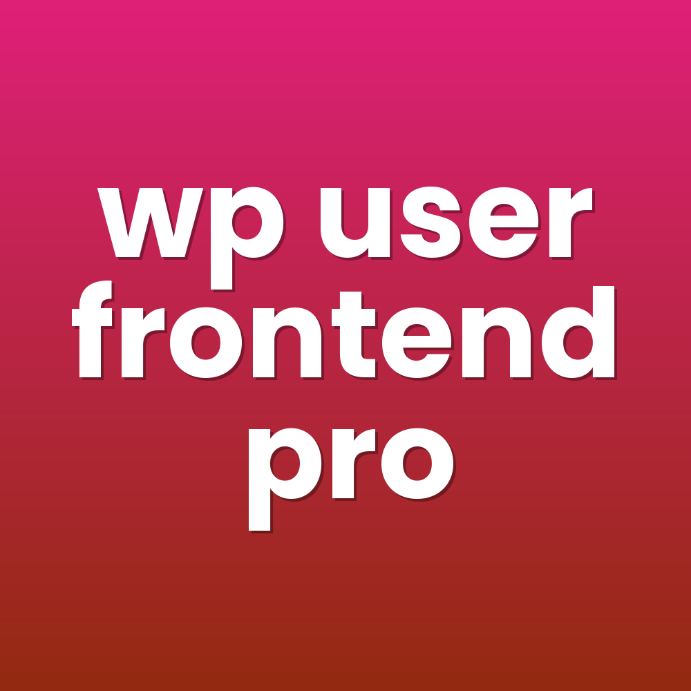 wp user frontend pro