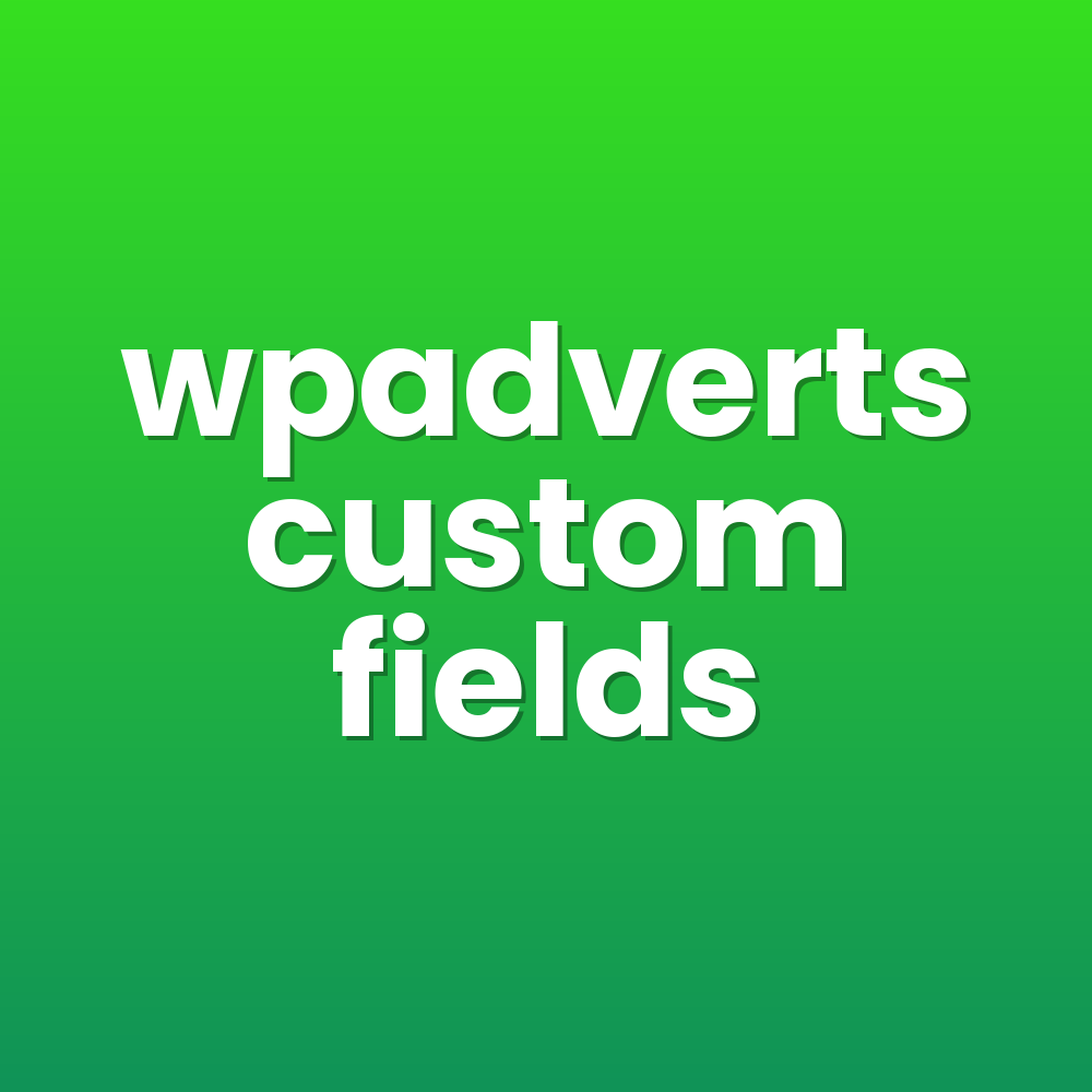 wpadverts custom fields