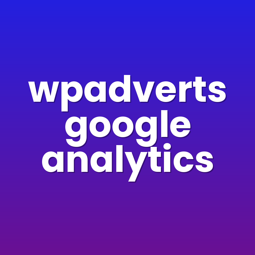 wpadverts google analytics