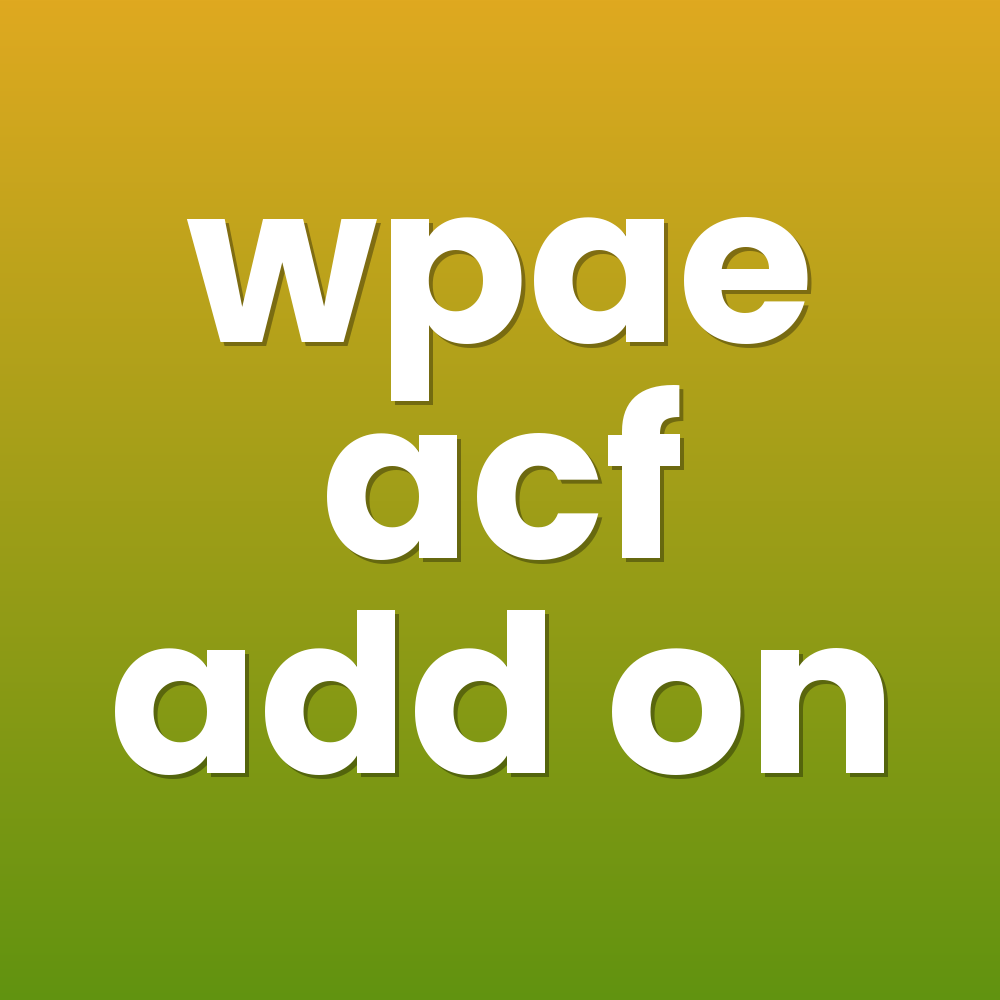 wpae acf add on