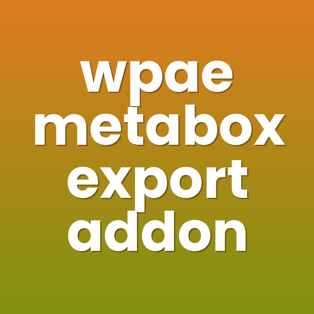 wpae metabox export addon
