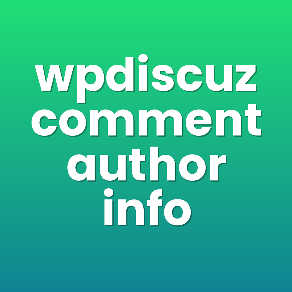wpdiscuz comment author info