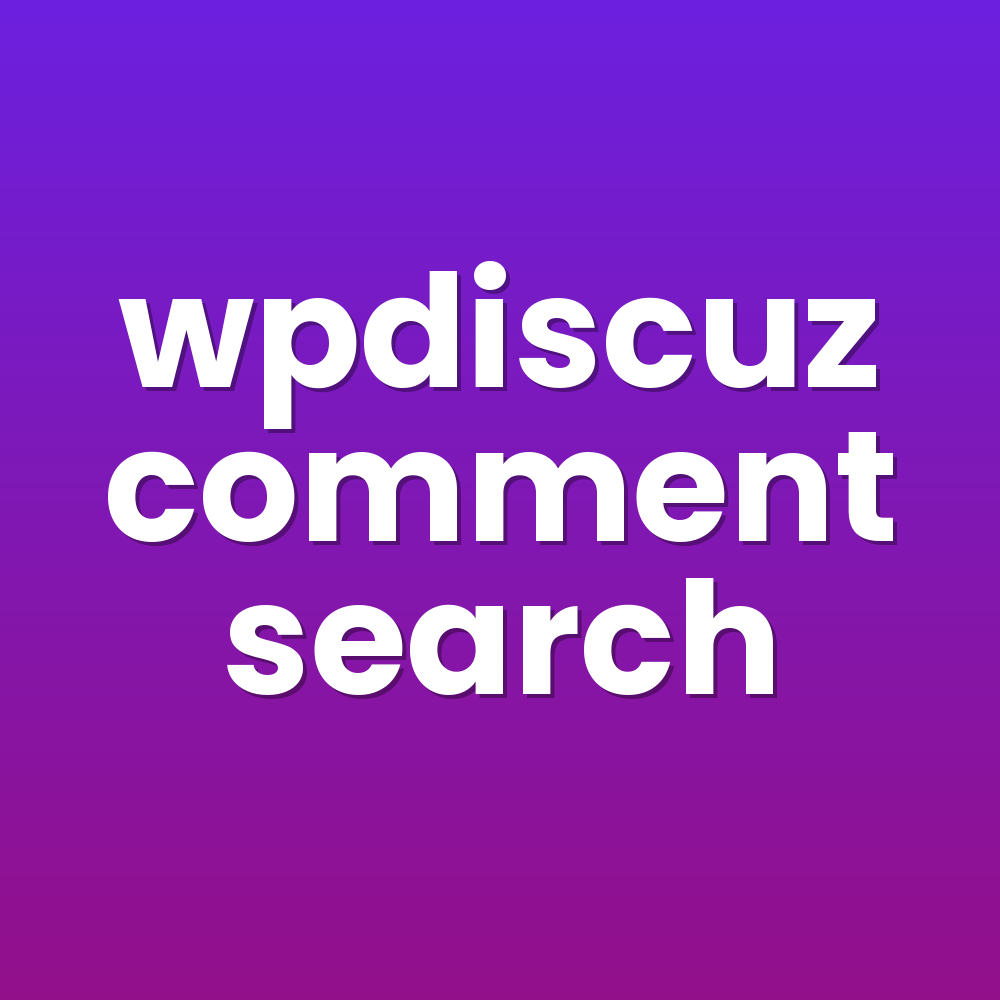 wpdiscuz comment search