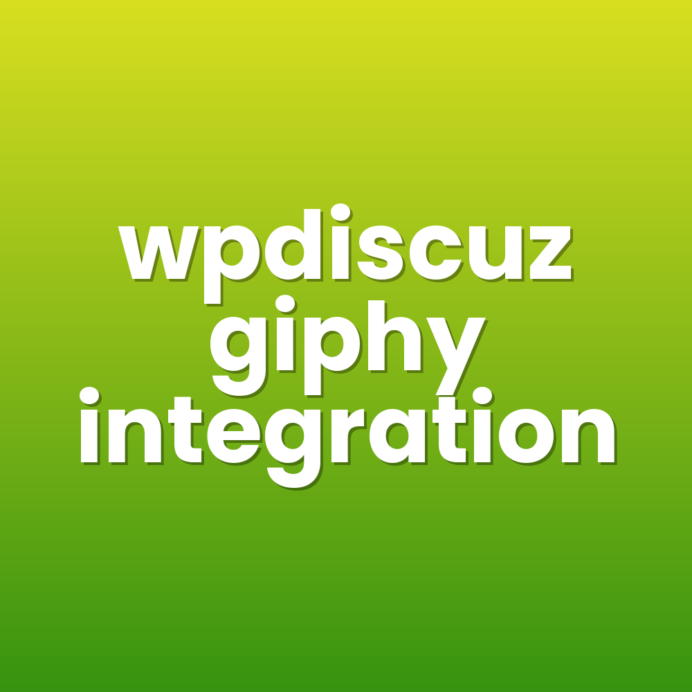 wpdiscuz giphy integration