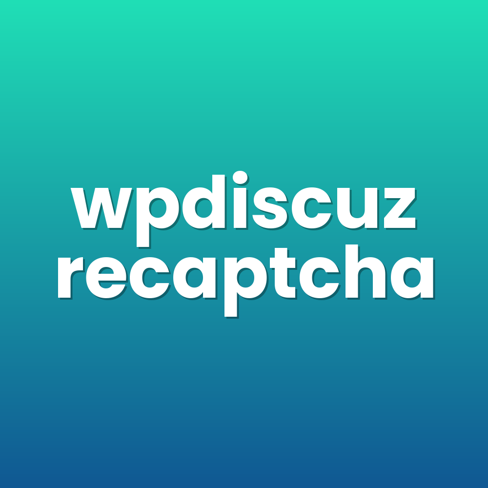 wpdiscuz recaptcha