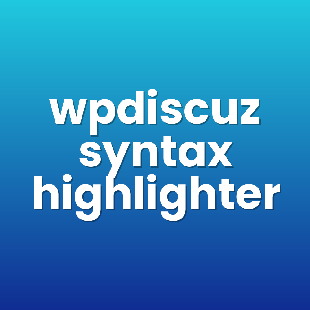 wpdiscuz syntax highlighter