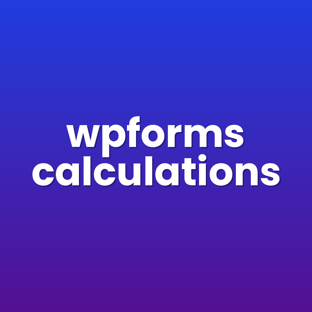 wpforms calculations