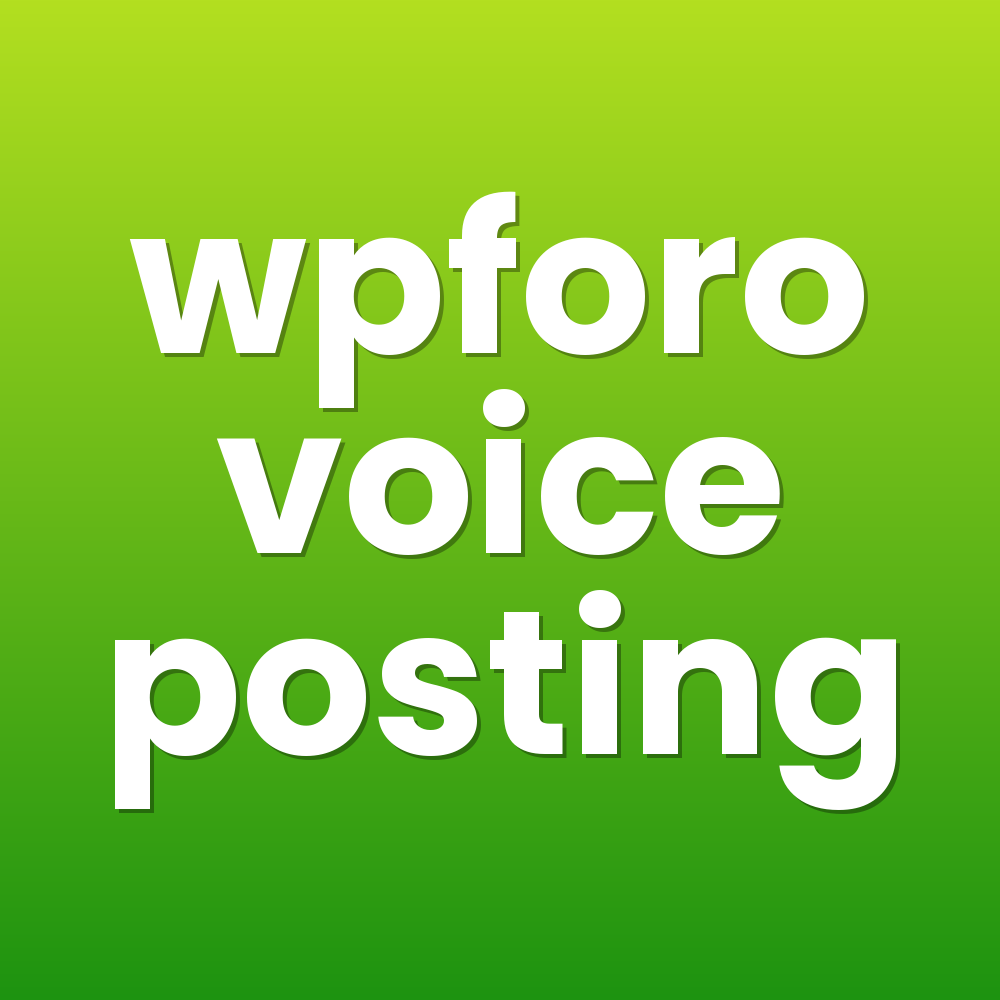 wpforo voice posting