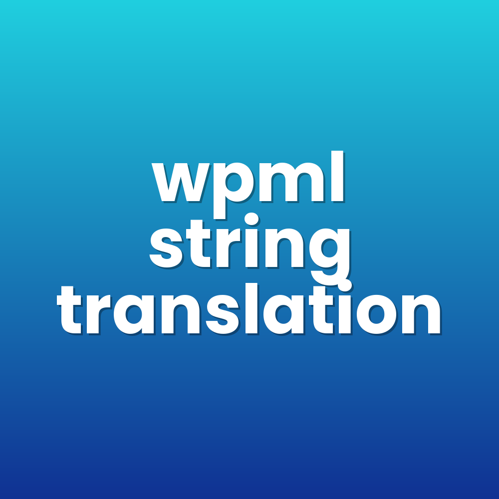 wpml string translation
