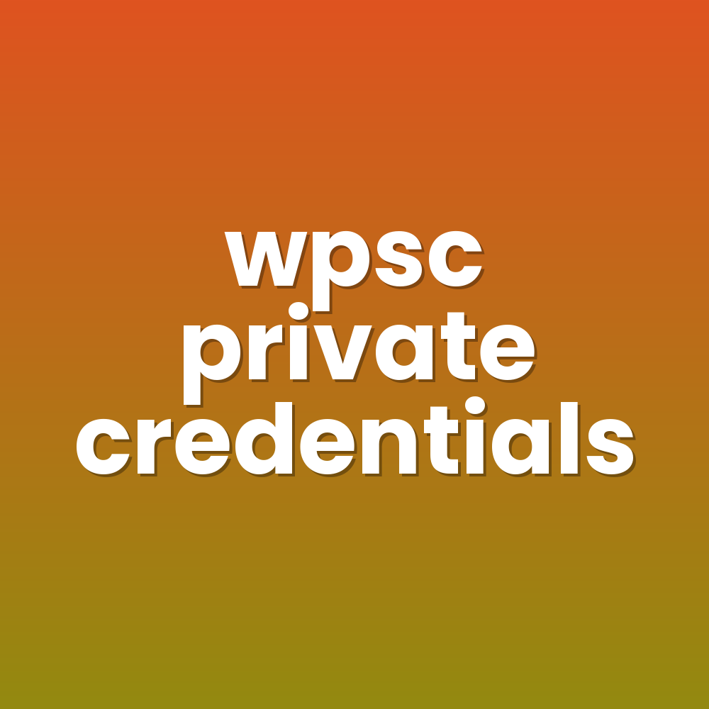 wpsc private credentials